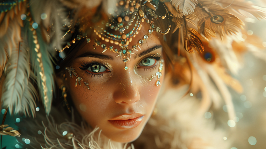 Bohemian Boho Goddess royalty-free stock illustration