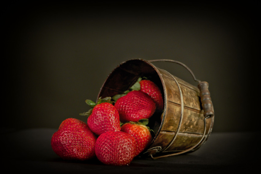 Fruits, Strawberries, Basket image.